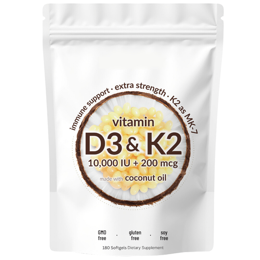 Vitamin D3 + K2 Supplement Softgels